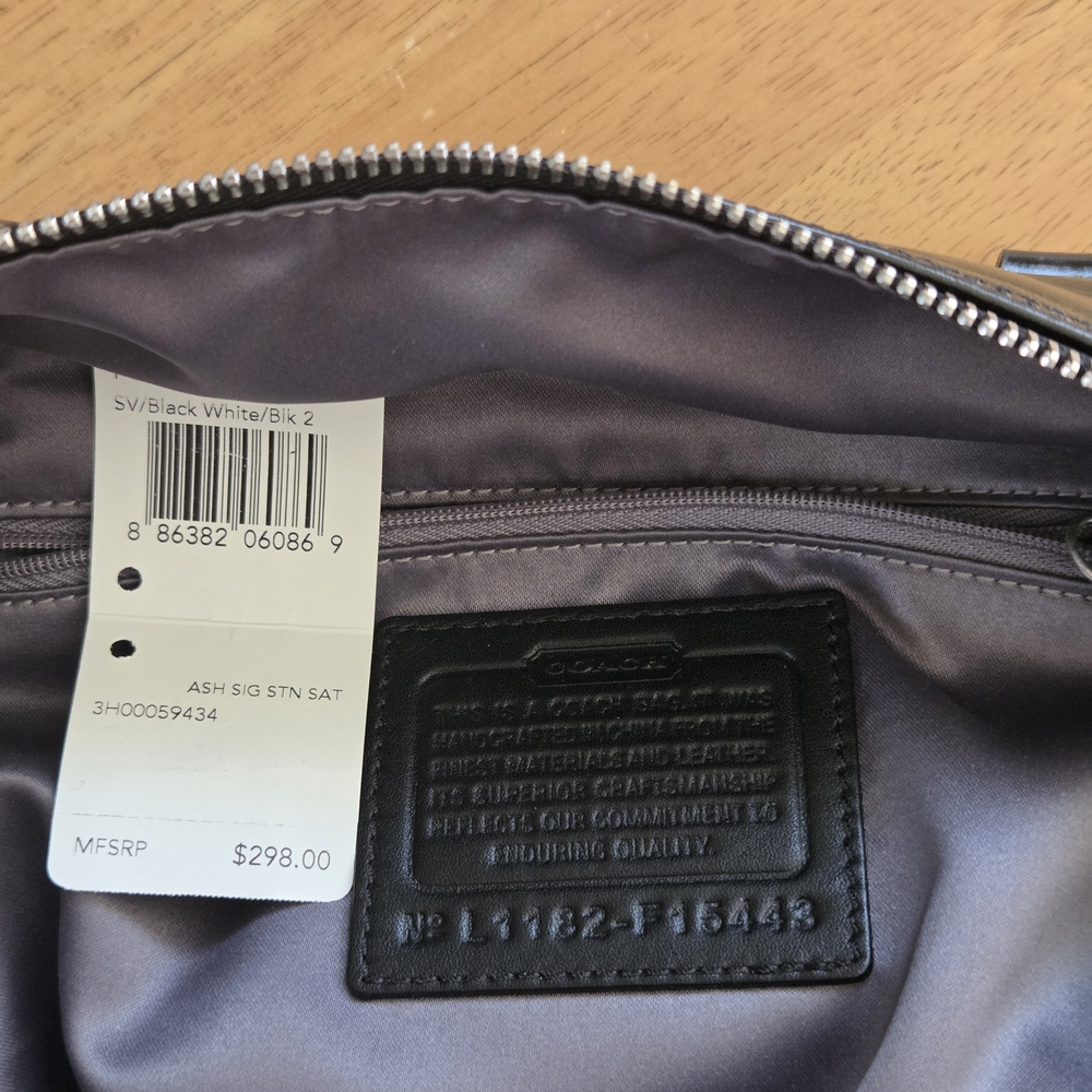 Coach Black and Gray Women's Bag - Picture 6 of 11